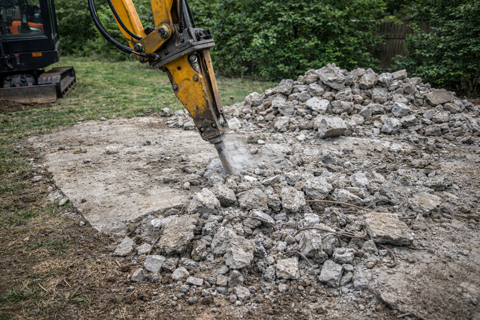 Kruszenie młotem hydraulicznym Maj-Mar.PL