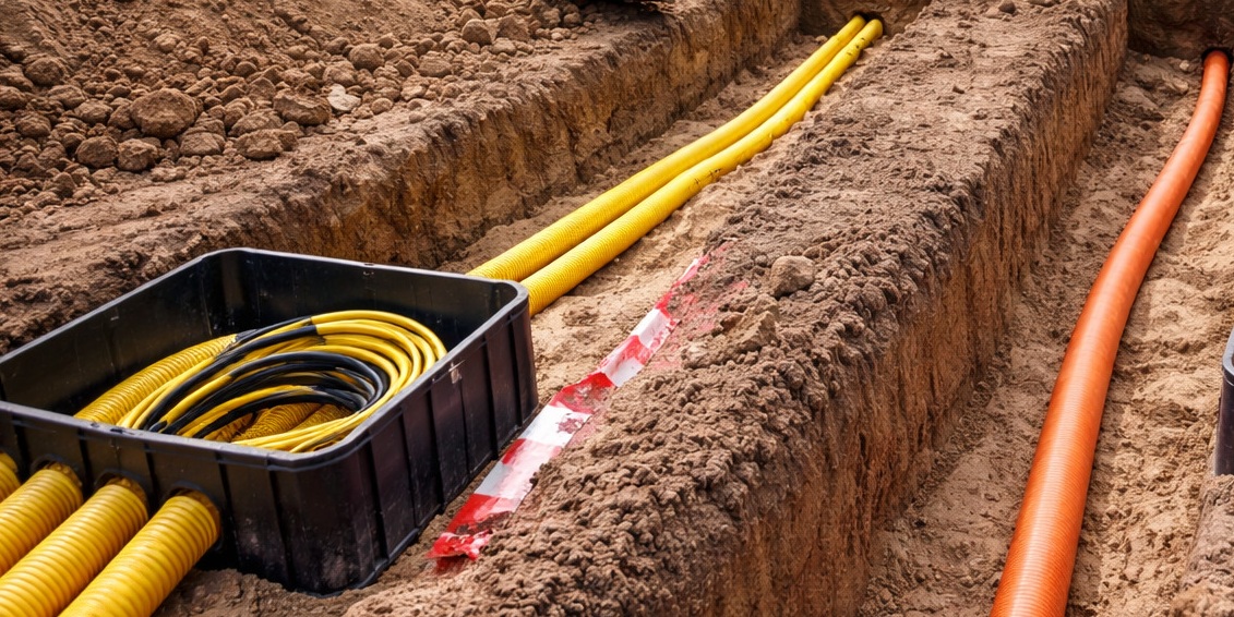 Wykopy pod przyłącza elektryczne i gazowe Maj-Mar.PL