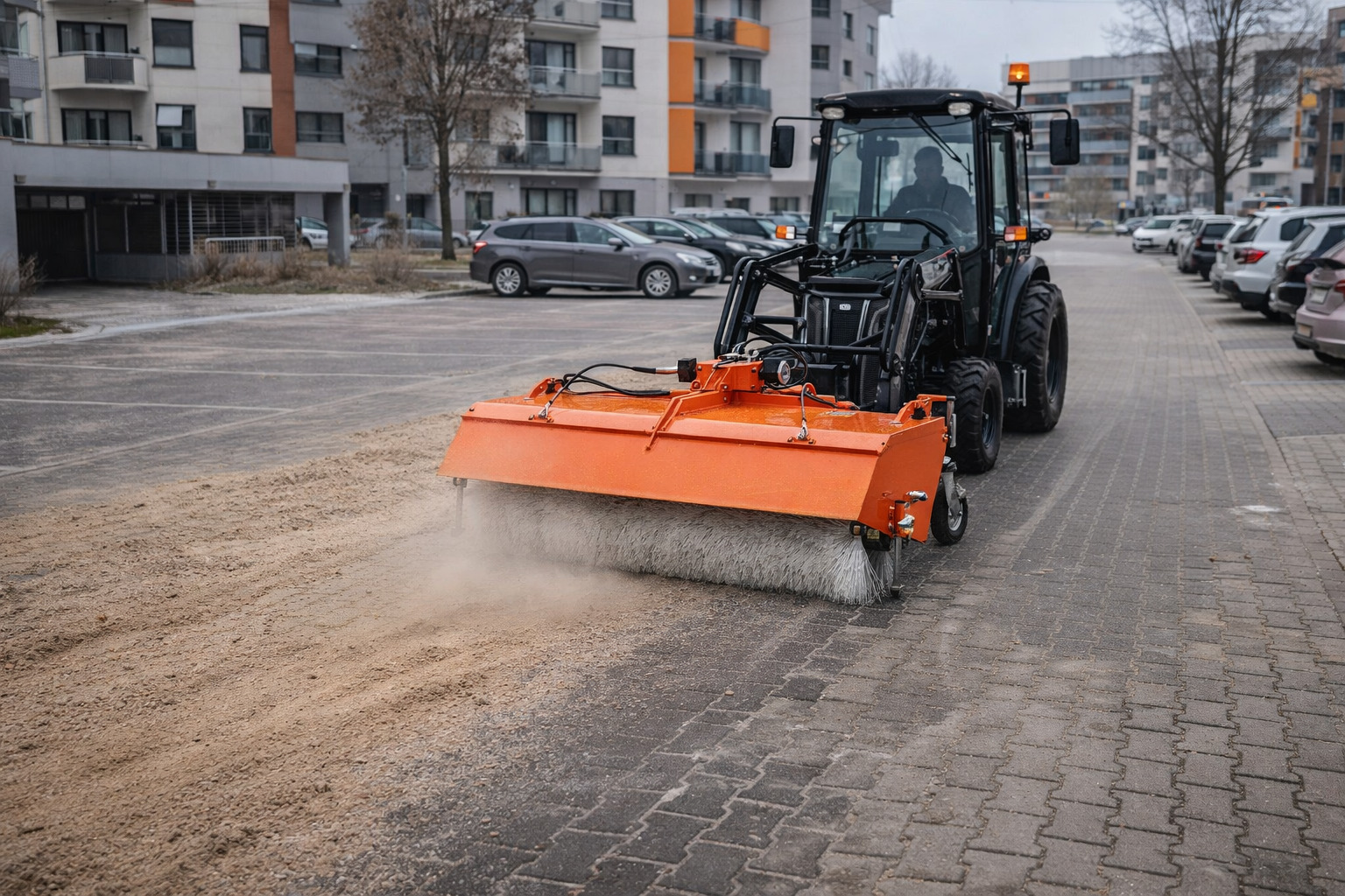 Zamiatanie chodników i parkingów Maj-Mar.PL